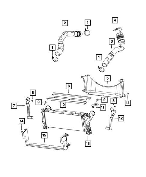 Radiator and Related Parts; Charge Air Cooler for 2018 Ram 3500 #3