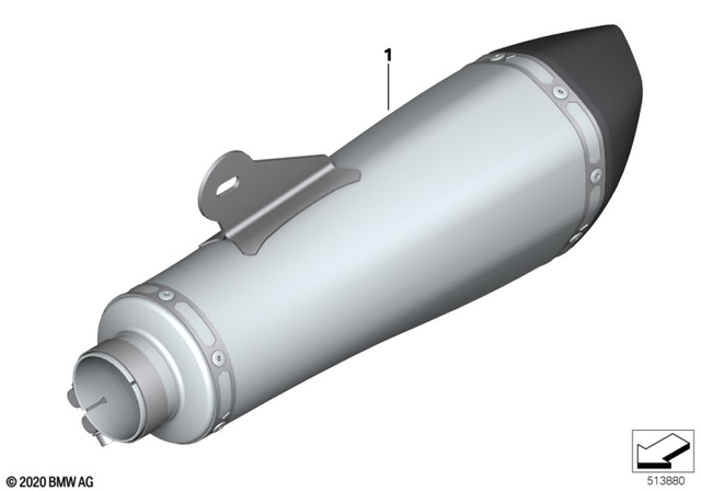 77118564693 - : Hp Sports Muffler for BMW-Motorrad Image