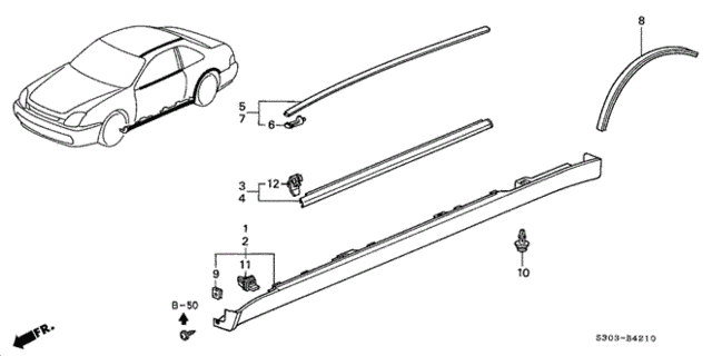 Molding - Protector for 2000 Honda Prelude #0