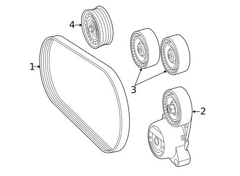 Belts & Pulleys for 2016 Mercedes-Benz SLK55 AMG #0