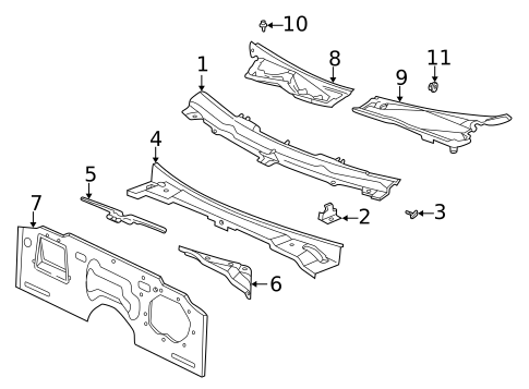 Cowl for 2005 Cadillac CTS #0