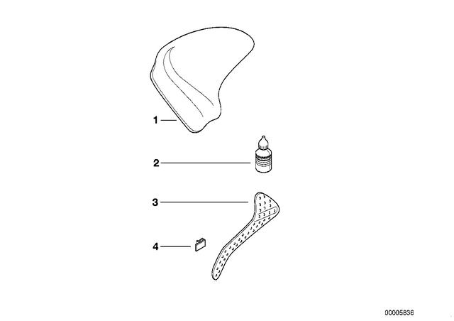 46632324762 - : Right Knee Pad - Black for BMW-Motorrad Image