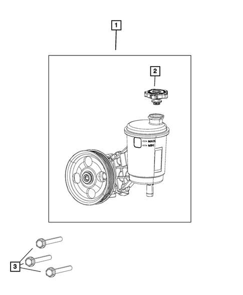 Power Steering Pump and Reservoir for 2018 Ram 2500 #0