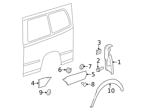 Exterior Trim - Side Panel for 2011 Mercedes-Benz Sprinter 2500 #0