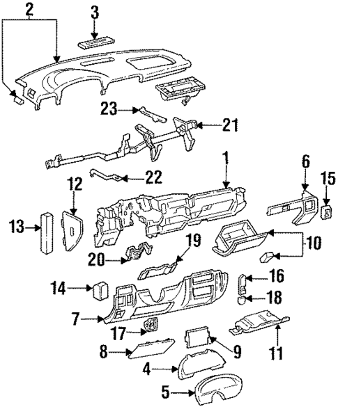 Instrument Panel for 1994 Chevrolet Impala #0