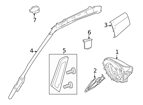 Air Bag Components for 2012 Mercedes-Benz Sprinter 3500 #0