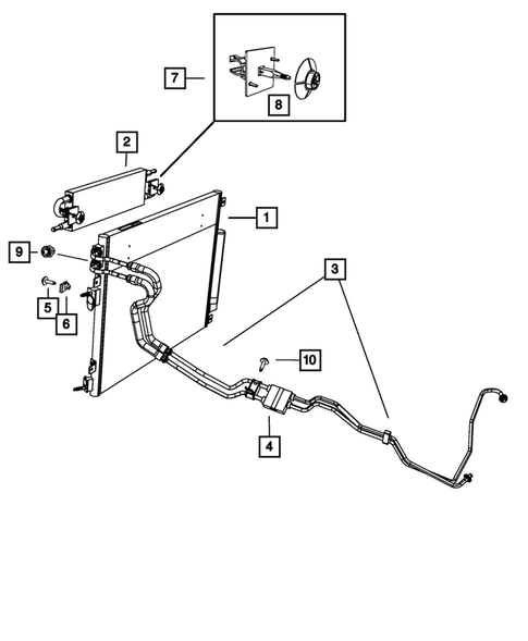 Transmission Oil Cooler, and Lines for 2014 Dodge Challenger #0