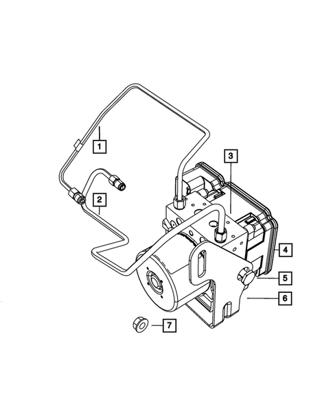 Hydraulic Control Unit, Brake Tubes and Hoses for 2011 Dodge Durango #1