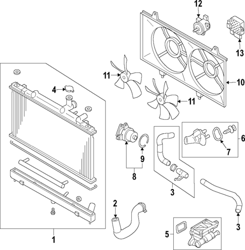 Radiator & Components for 2012 Mazda 6 #1