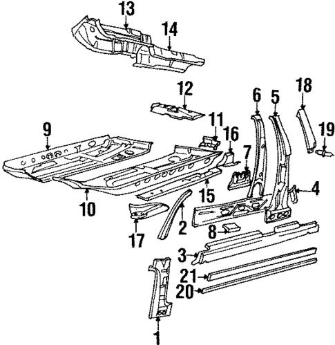 Hinge Pillar for 1994 Volkswagen Passat #0