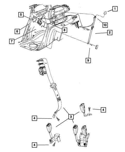 Seat Belts for 2008 Chrysler Pacifica #0