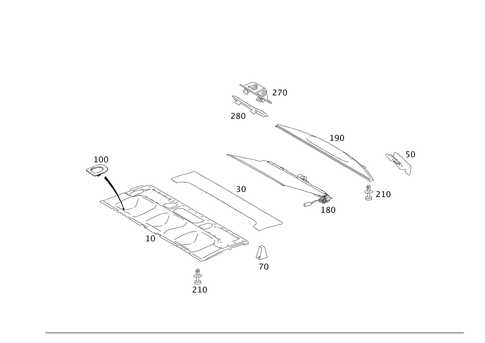 Hat Tray and Roller Blind for 1999 Mercedes-Benz S500 #0