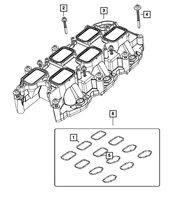 6509390AA - 3.6L Gas; Engine: Hex Flange Head Bolt, Mounting for Mopar Image