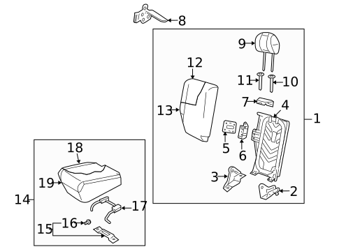 Rear Seat Components for 2009 Mazda Tribute #2
