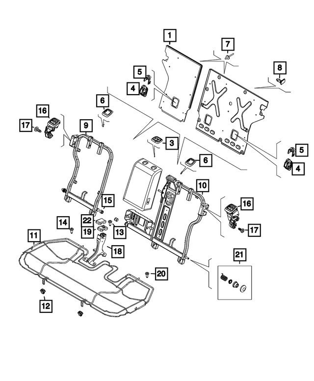 68518084AA - Interior Trim: Rear Seat Back Panel for Mopar Image