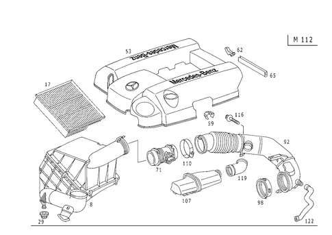 Air Intake for 2002 Mercedes-Benz CLK430 #1
