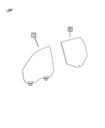 LC068671AC - Glass: Front Door Glass, Left for Mopar Image