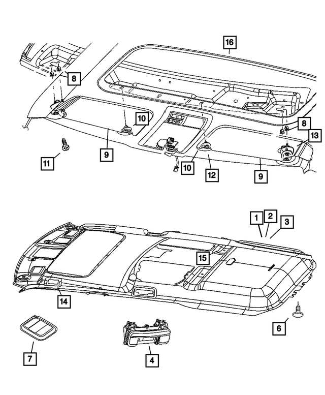 « 1DD891D1AB –  : Garnissage Du Pavillon pour Mopar Image »