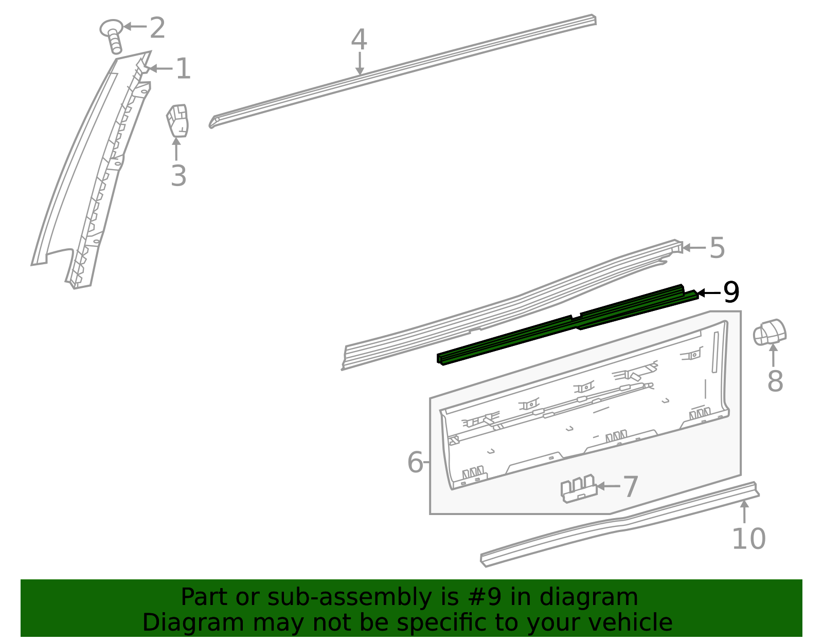 2020-2025 Mercedes-Benz Door Molding Seal 247-737-68-00-64