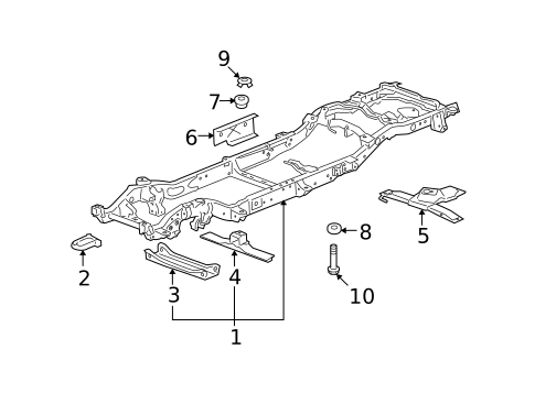 Frame & Components for 2008 GMC Yukon XL 2500 #0