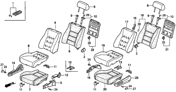 Front Seat (Leather) for 1998 Acura TL #0