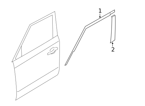 Exterior Trim - Front Door for 2018 Kia Soul EV #0