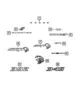 68639139AA - Exterior Ornamentation: Nameplate, Center for Mopar Image