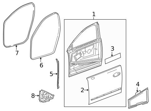 Door & Components for 2017 Buick LaCrosse #0