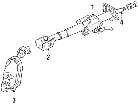 Steering Column & Wheel for 1986 Mitsubishi Galant #0