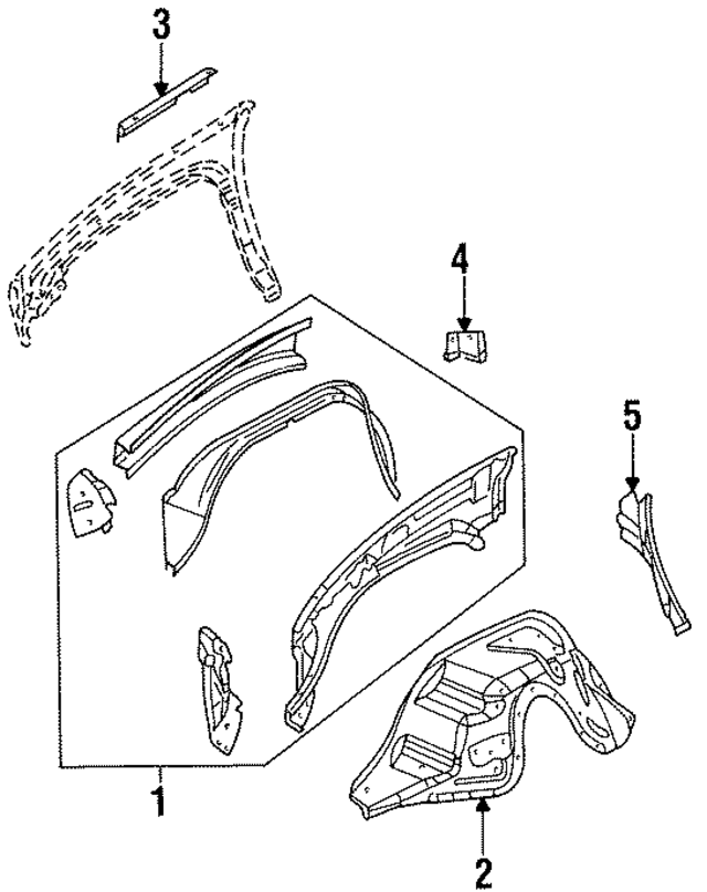 55275310AB - Body: Wheelhouse for Mopar Image