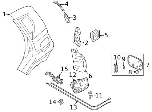 Quarter Panel & Components for 2009 Pontiac G3 #0