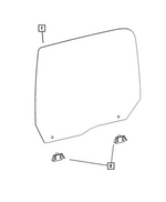 68088704AB - Glass: Rear Door Glass, Right for Ram: 1500, 1500 Classic, 2500, 3500 Image