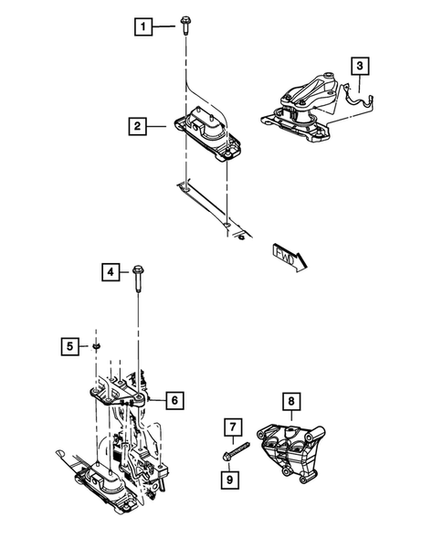 Engine Mounting for 2015 Chrysler Town & Country #0