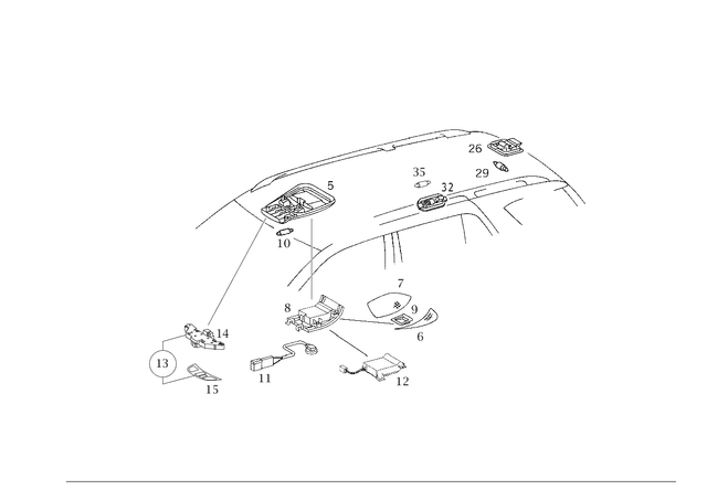 1638204901 - Electrical System: Interior Lamp for Mercedes-Benz Image image