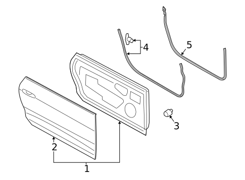 Door & Components for 2016 Ford Mustang #0