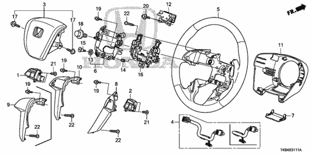 Steering Wheel (SRS) (2) for 2012 Honda Odyssey #0