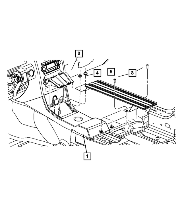 5175384AC - Instrument Panel and Radios and Consoles: Forward Console for Chrysler: 300 | Dodge: Charger, Magnum Image