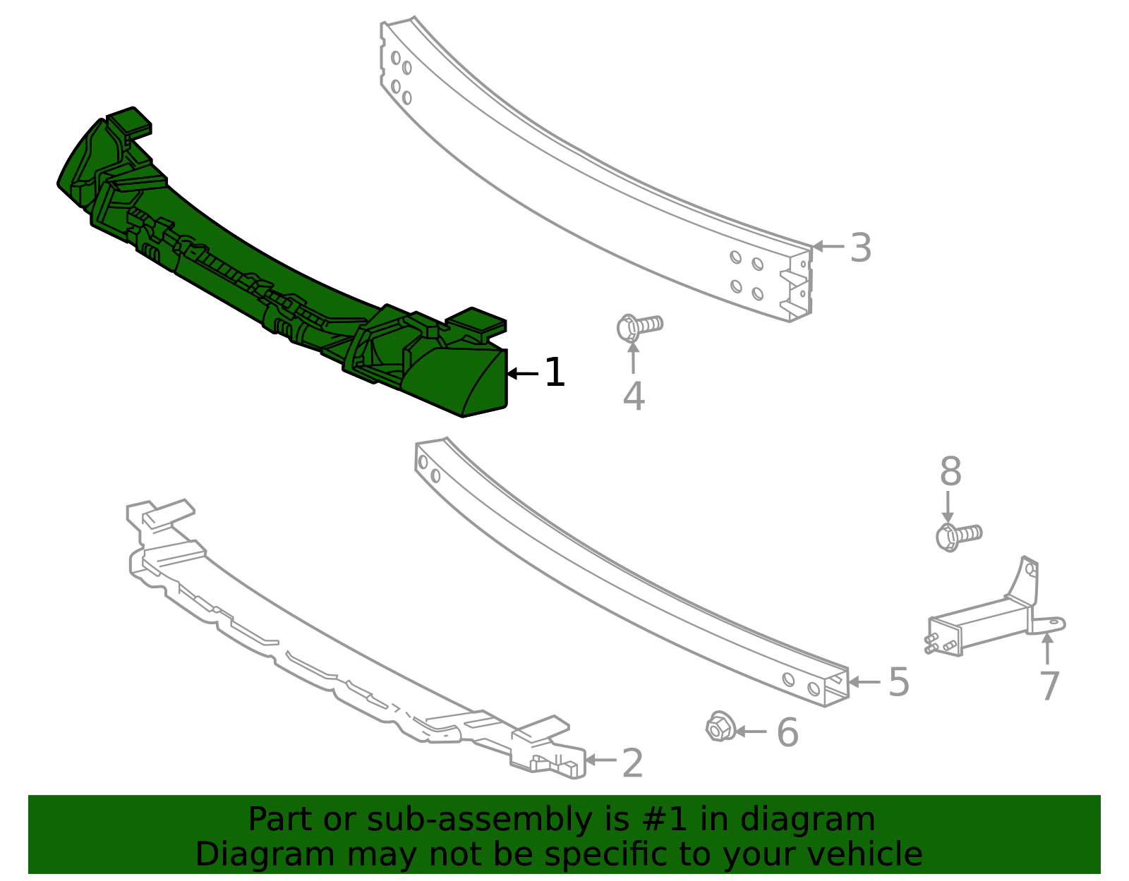 2021-2025 Toyota Highlander Upper Absorber 52611-0E160 | MotorMotor