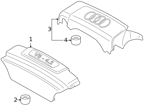 Engine Appearance Cover for 2004 Audi A8 Quattro #0