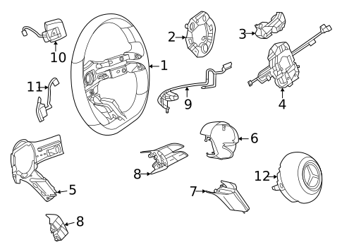 Steering Wheel & Trim for 2023 Mercedes-Benz SL55 AMG #5