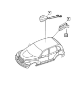 5064075AE - Electrical: Satellite Receiver for Chrysler: PT Cruiser | Dodge: Ram 1500, Ram 2500, Ram 3500 Image