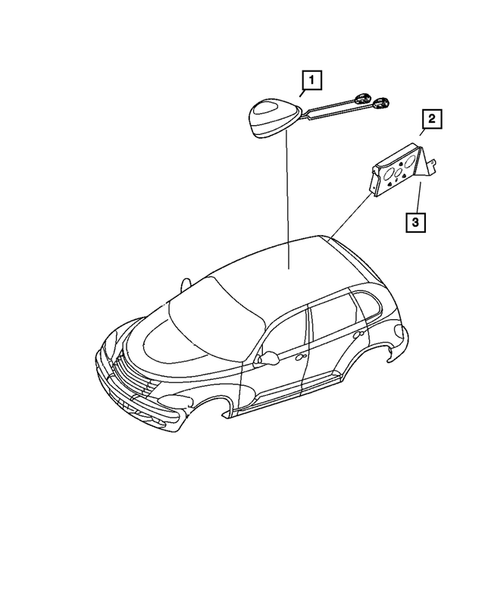 Radio, Antenna, Speakers, DVD, and Video systems for 2008 Chrysler PT Cruiser #3