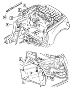 YS01DKAAA - Interior Trim: Cargo Compartment Panel, Left for Chrysler: PT Cruiser Image