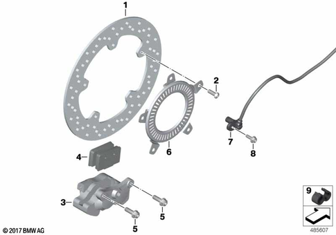 Rear Wheel Brake for 2017 BMW-Motorrad HP4Race #0