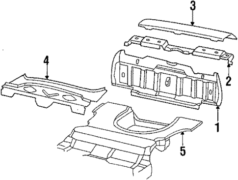 Rear Floor & Rails for 1988 Pontiac 6000 #0