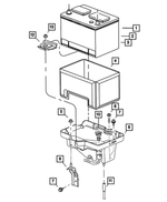 4719682AA - : Battery Tray for Mopar Image
