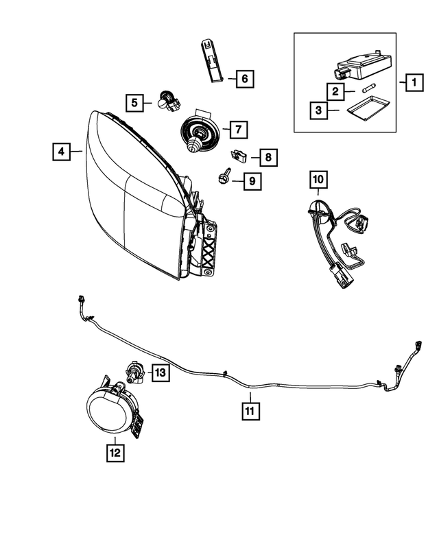68154309AA - Electrical: Fog Lamp Jumper Wiring for Mopar Image image