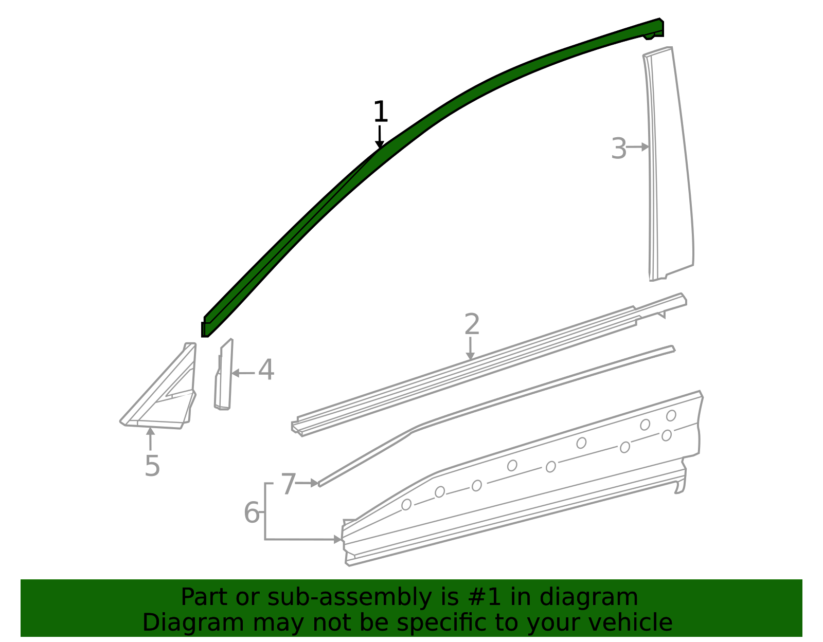 オーダーページ 2023-2025 Toyota bZ4X Door Reveal Molding 75071-42130 | OEM Parts