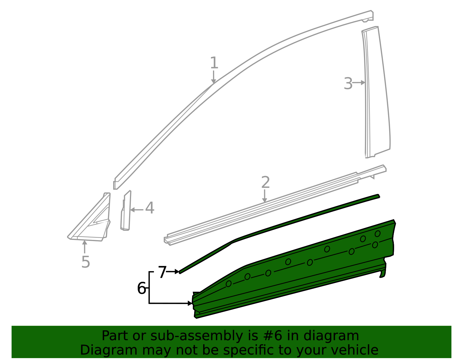 75073-42070 - Body Side Molding 2023-2025 Toyota bZ4X | Brantford