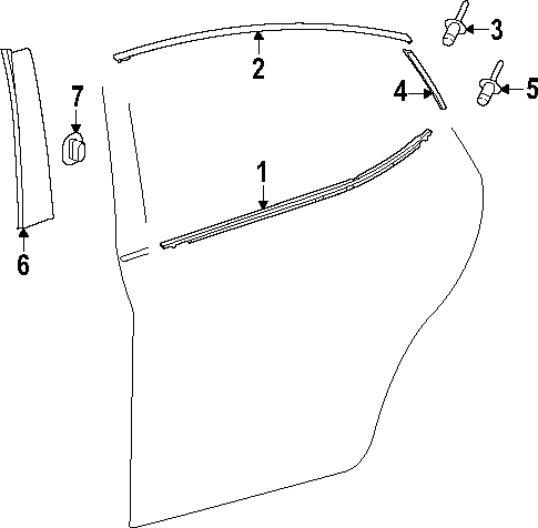 Exterior Trim - Rear Door for 2025 Toyota Camry #0